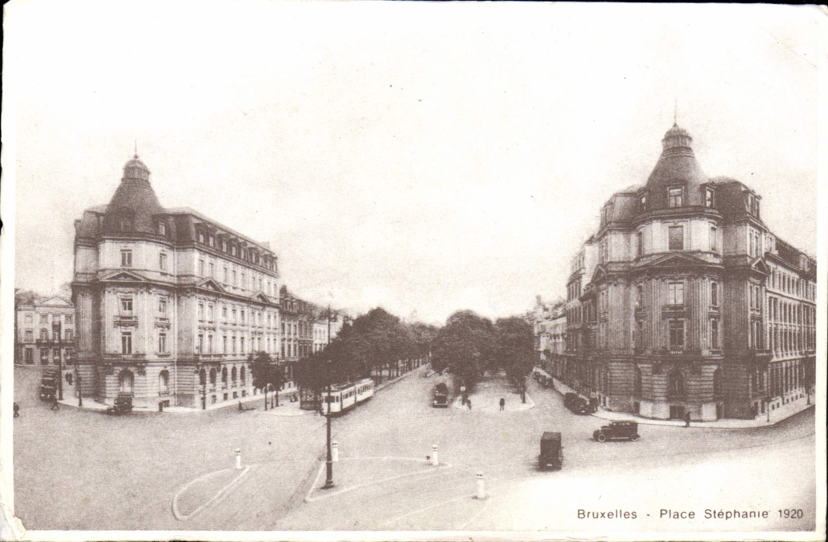VINTAGE POSTCARD electoral Feuille Brussels Places Stephanie