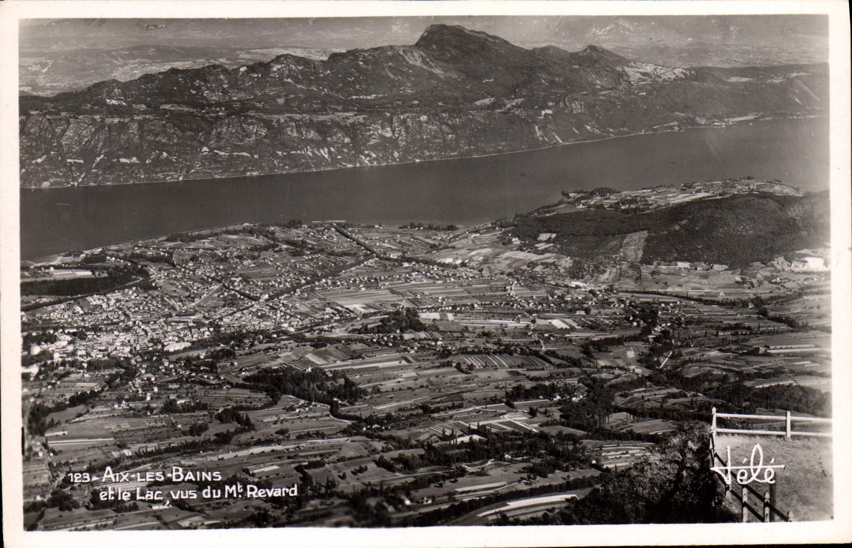 MODERN CARD Aix Les Bains and the Lake Seen of the MT Revard