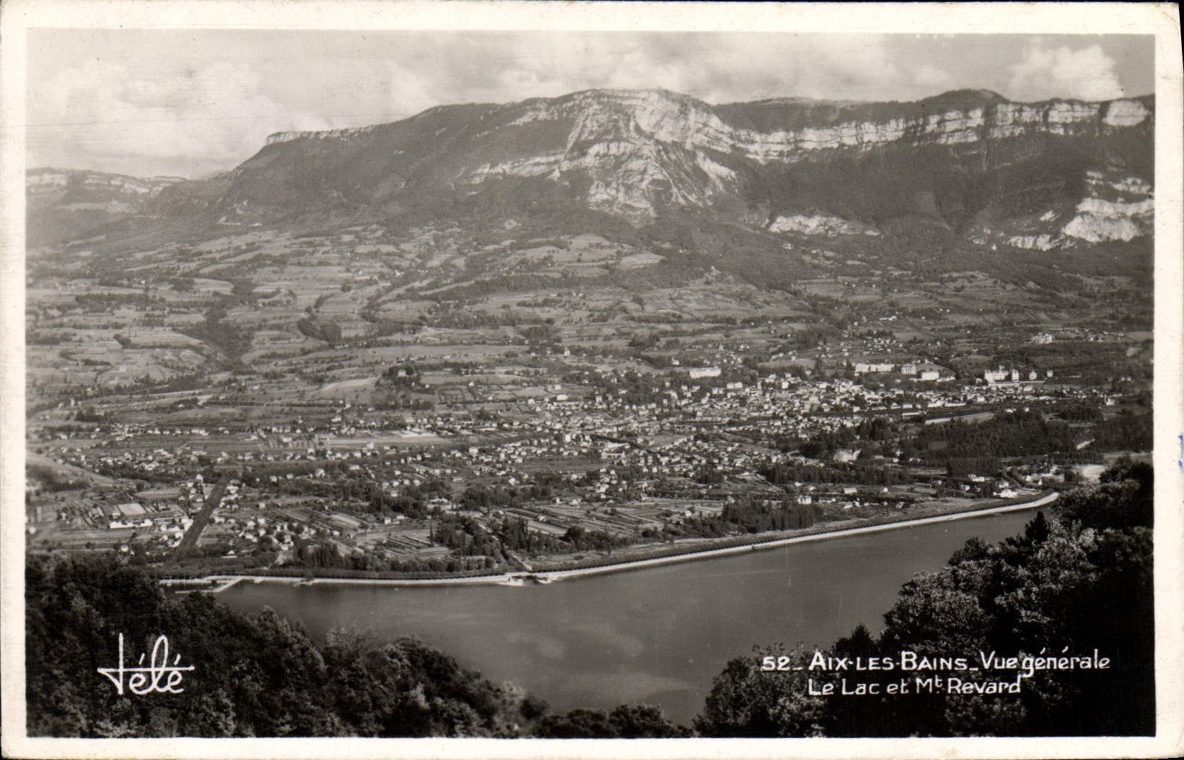 MODERN CARD Aix Les Bains View the Lake and MT Revard