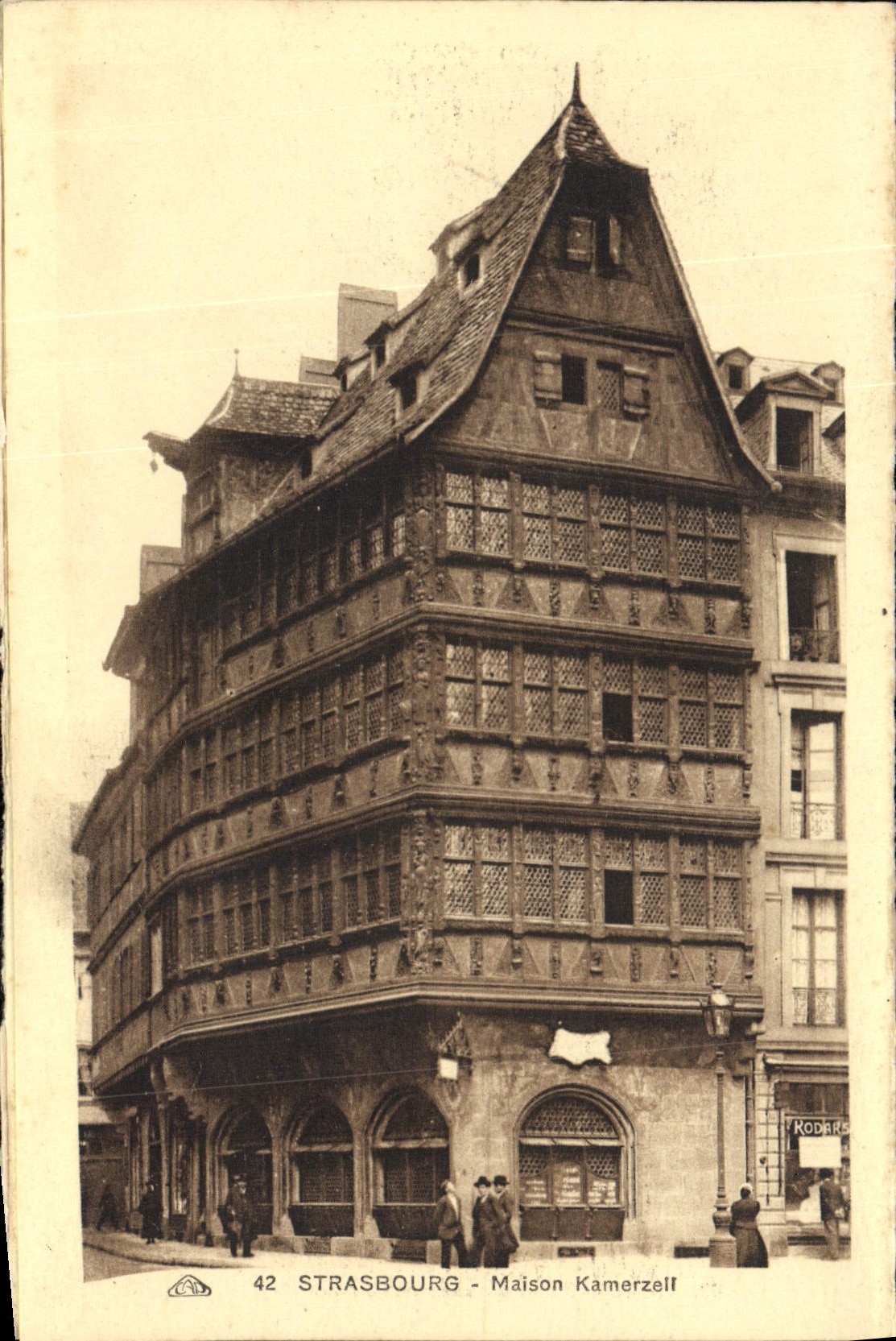 Casa de Estrasburgo Kamerzell de la POSTAL de la VENDIMIA