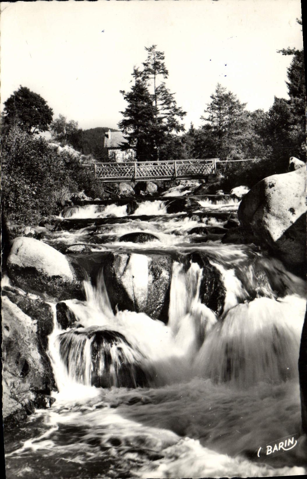 MODERN CARD Gerardmer the jump of the Tanks and the bridge of love
