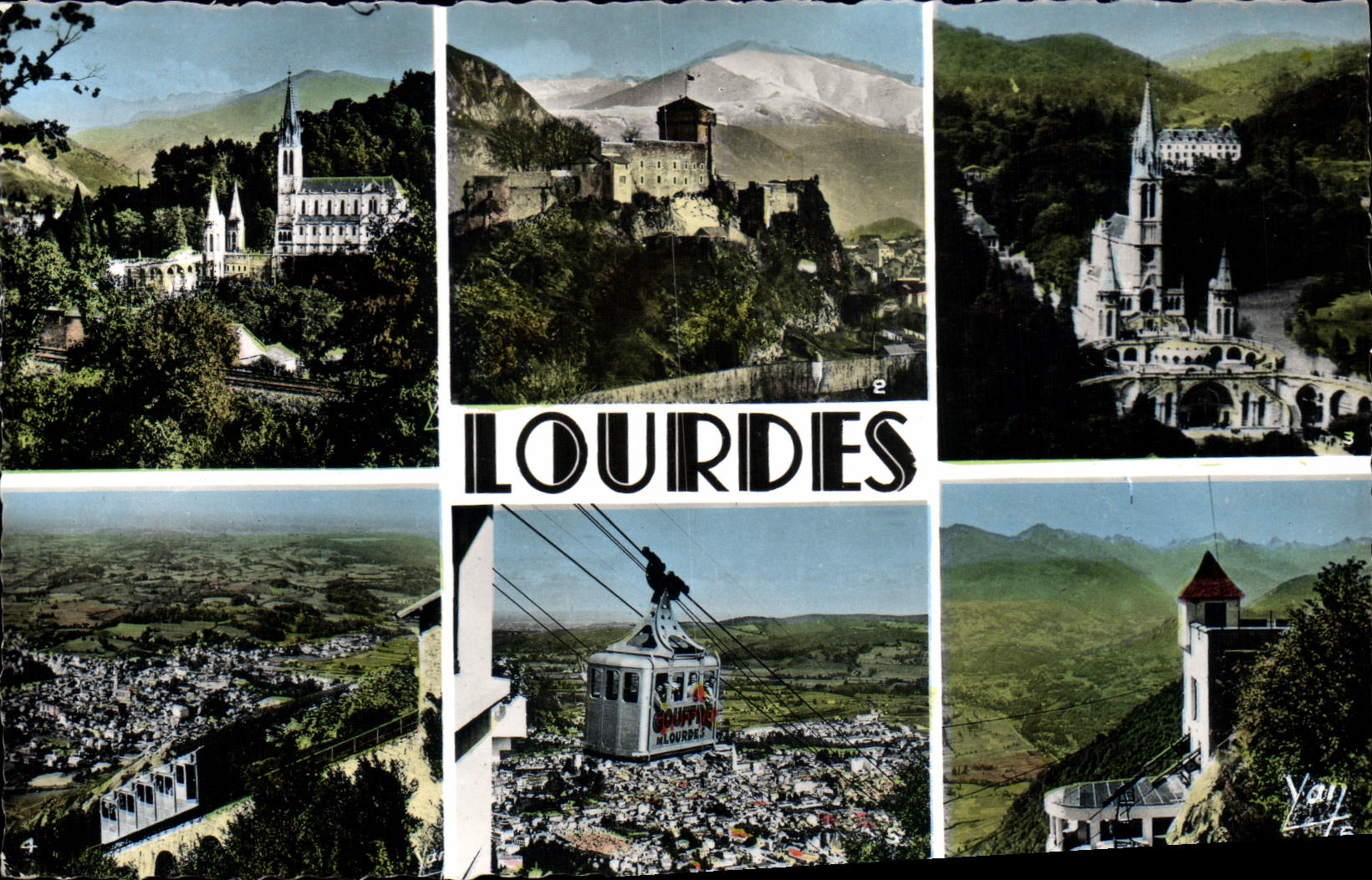 POSTAL MODERNA pesado la basílica y las montañas