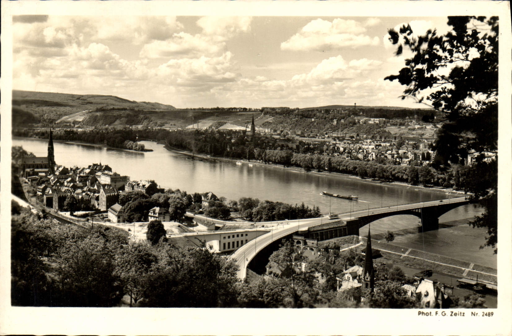 MODERN CARD Coblentz Bridge of Pfaffendonf