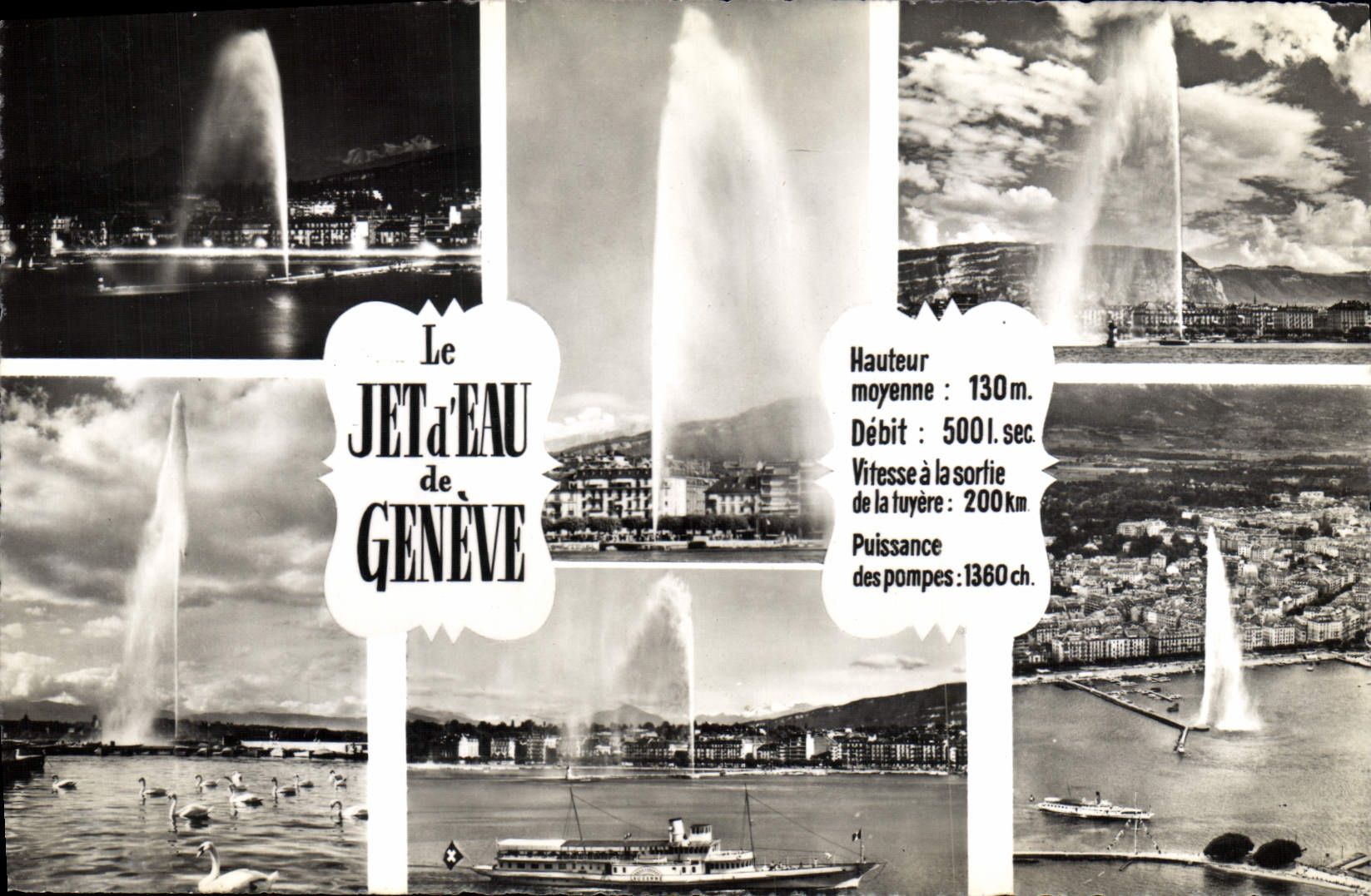 MODERN CARD the Water Jet of Geneva