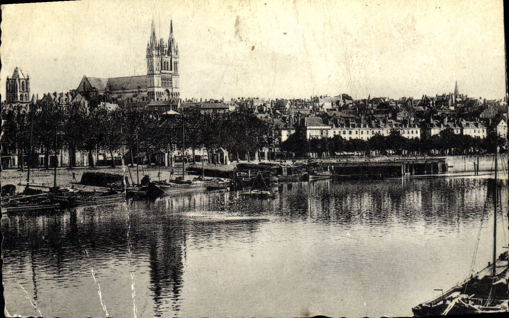 POSTAL MODERNA encoleriza vista del puerto de la alta cadena