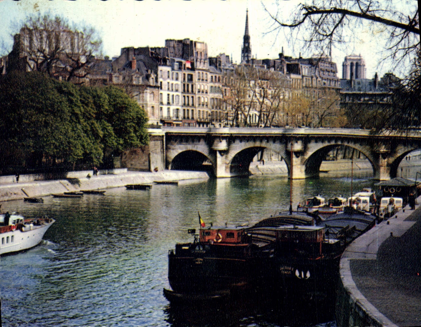 MODERN CARD Paris the Saint the ISCED Boat Barge