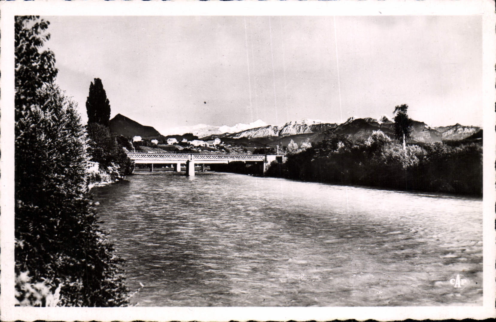 MODERN CARD Annemasse Arve with the Bridge of Etrembieres