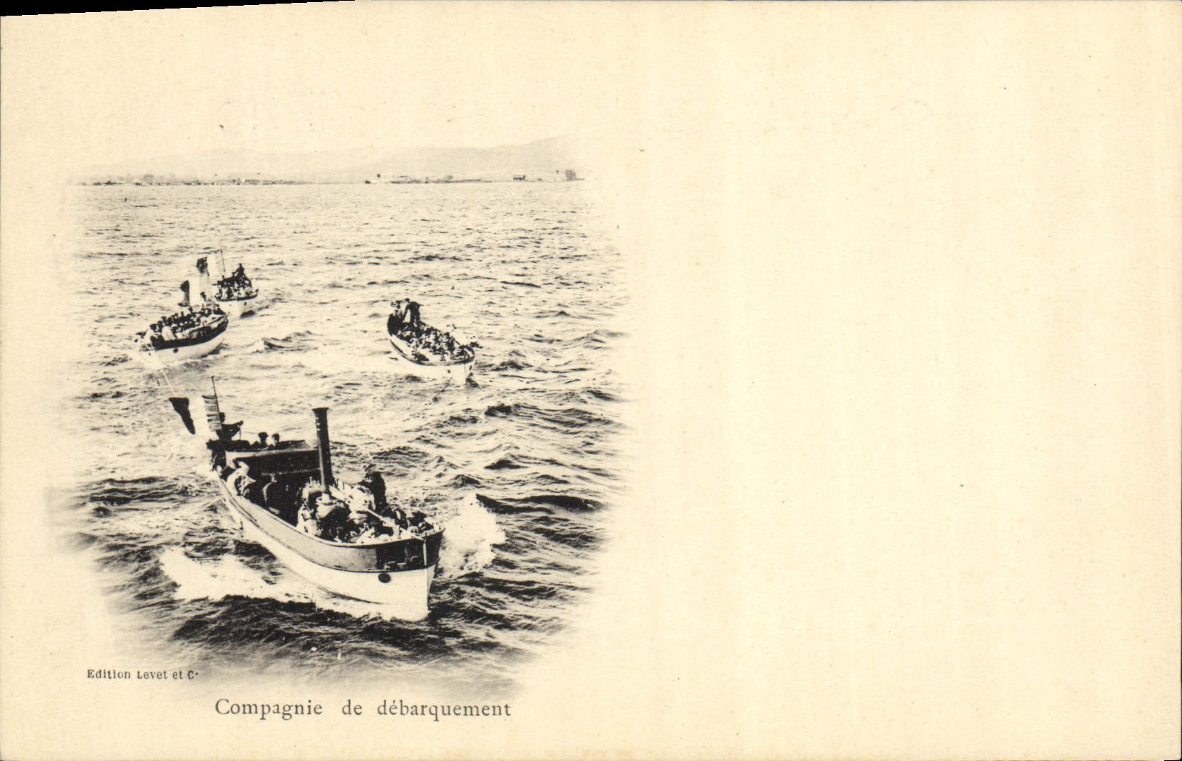 CPA Bateau de guerre Compagnie de debarquement 