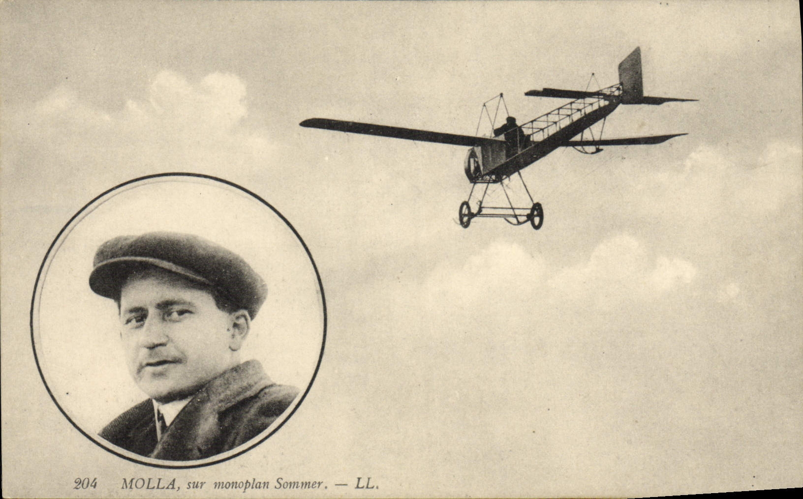 CPA Avion Aviation Molla sur monoplan Sommer
