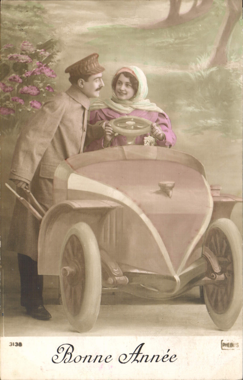 CPA Fantaisie Automobile Femme