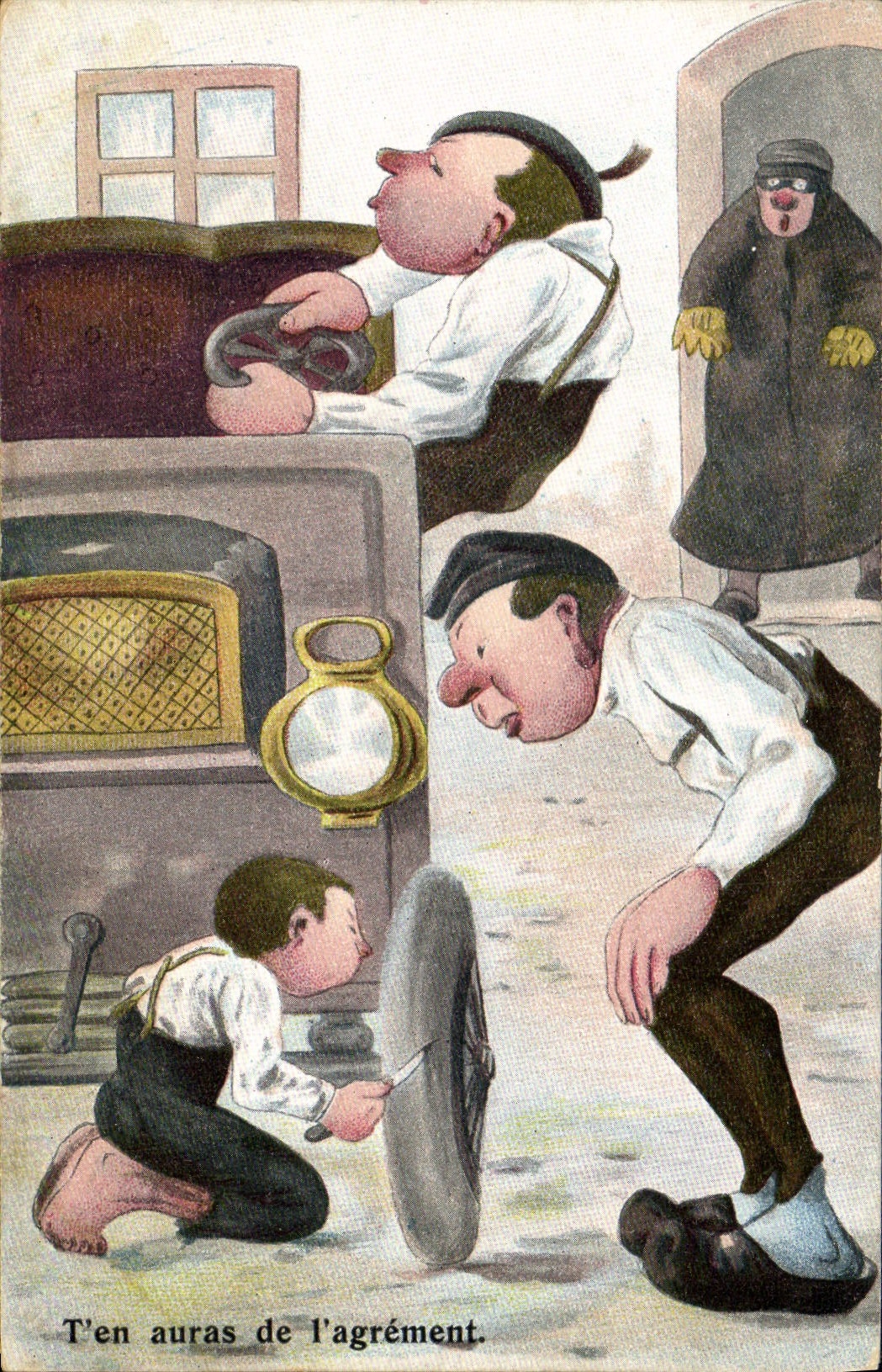 VINTAGE POSTCARD Automobile Fantaisie You will have Humor approval of it