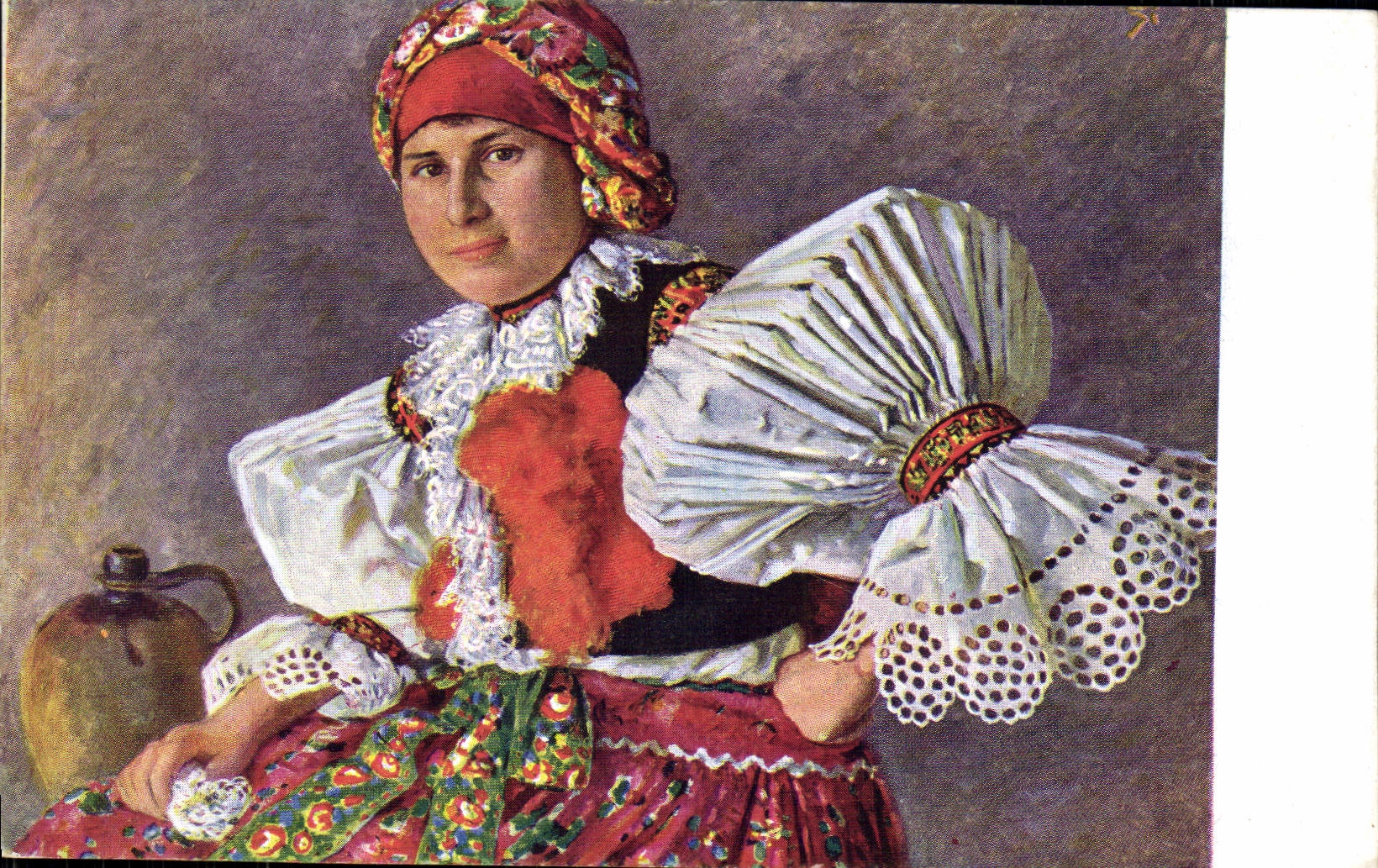 CPA Illustrateur Prof F Sindelar Costume Tchecoslovaquie Folklore 