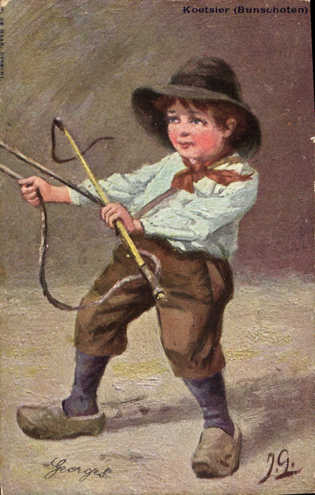 CPA Illustrateur Enfant Koetsier Bunschoten 