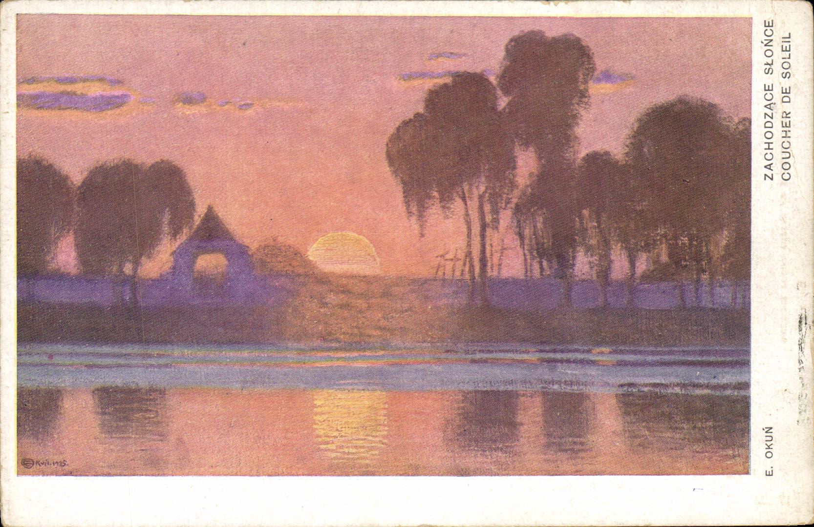 CPA Japon Nippon Coucher de soleil 