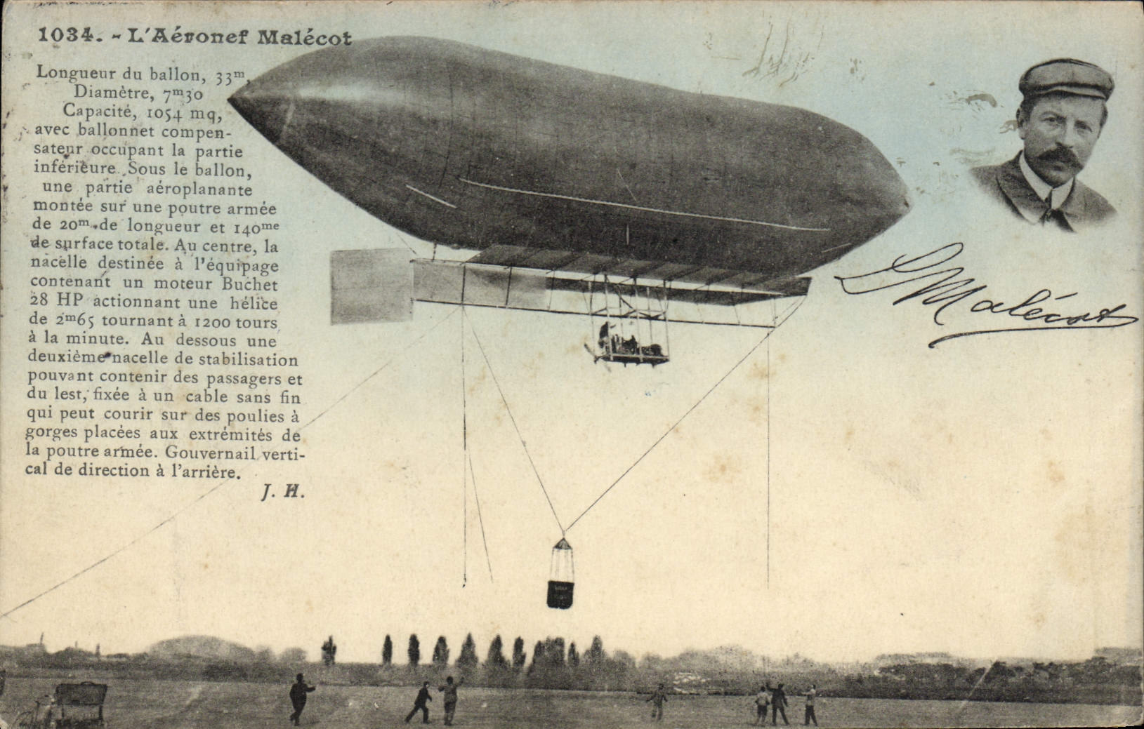 CPA Avion Aviation Dirigeable Zeppelin Aeronef Melecot