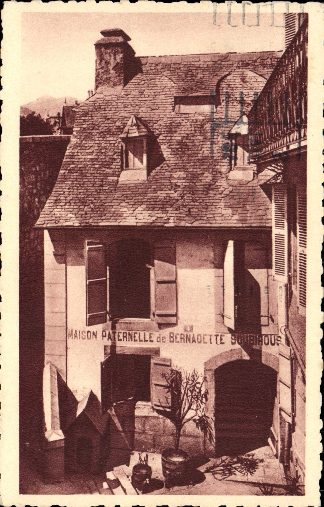 Casa paternal pesada de la POSTAL de la VENDIMIA Sainte de Bernadette Soubirous