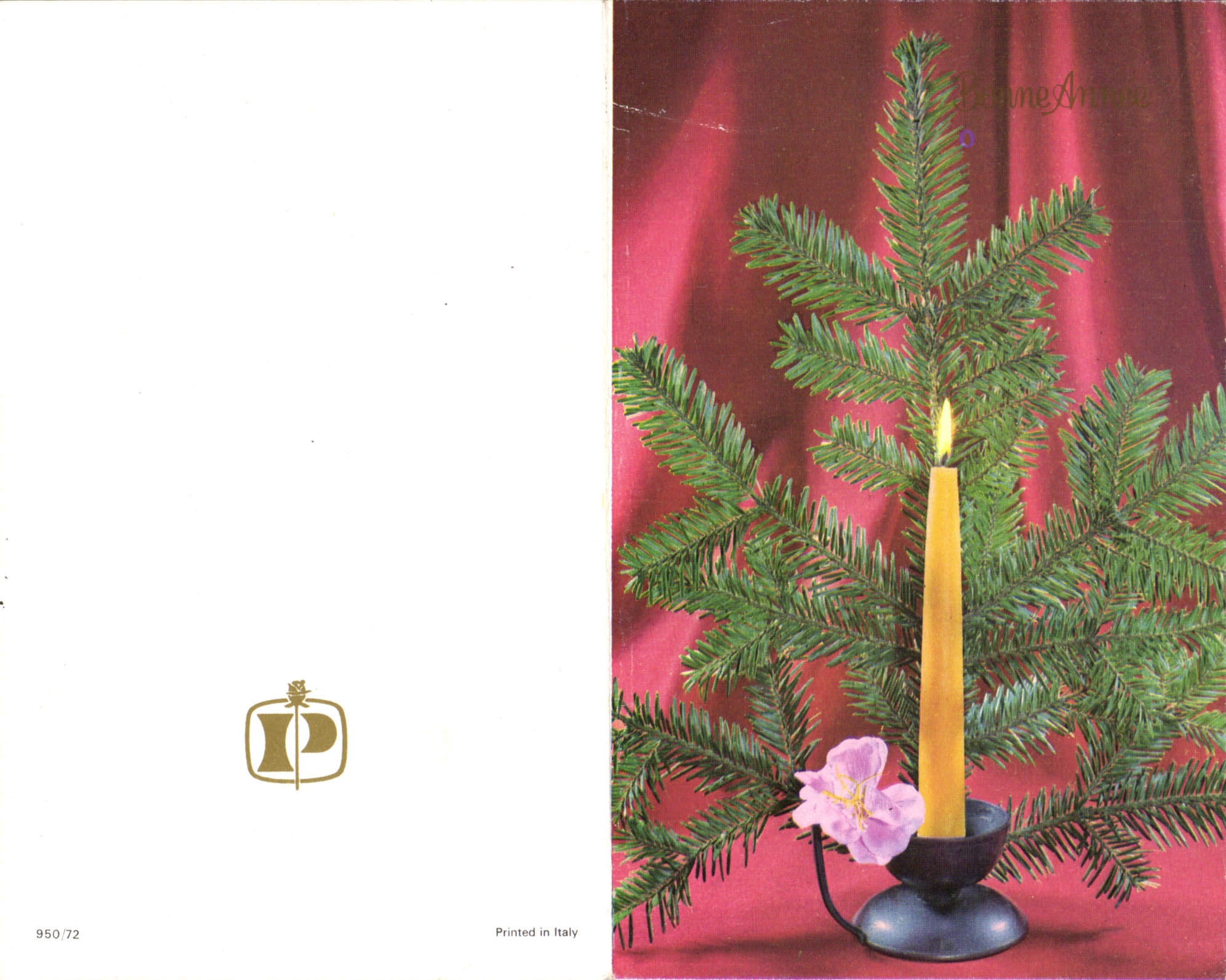 VINTAGE POSTCARD Fir tree