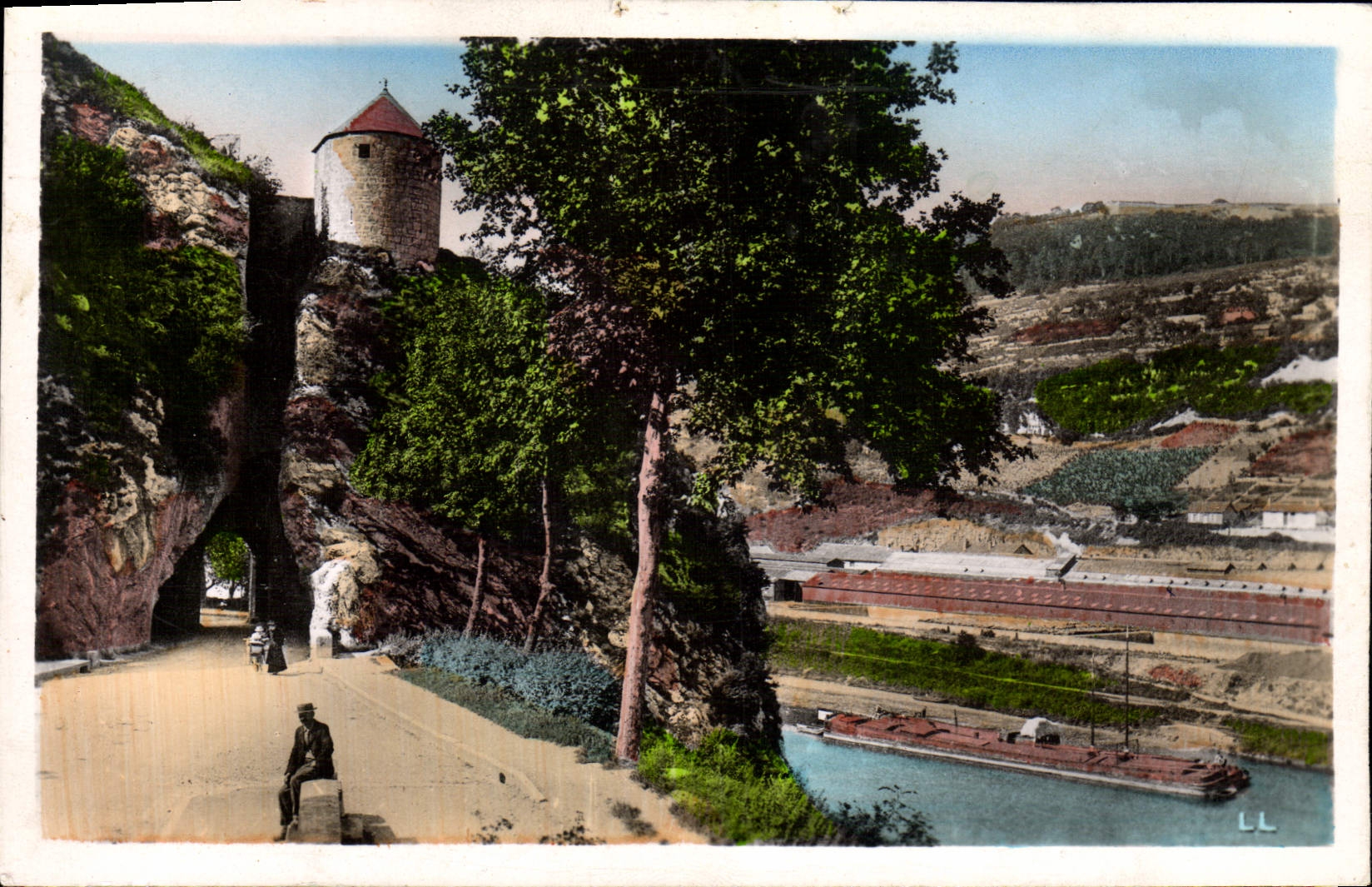 POSTAL Besanzón de la VENDIMIA la puerta de Taillee