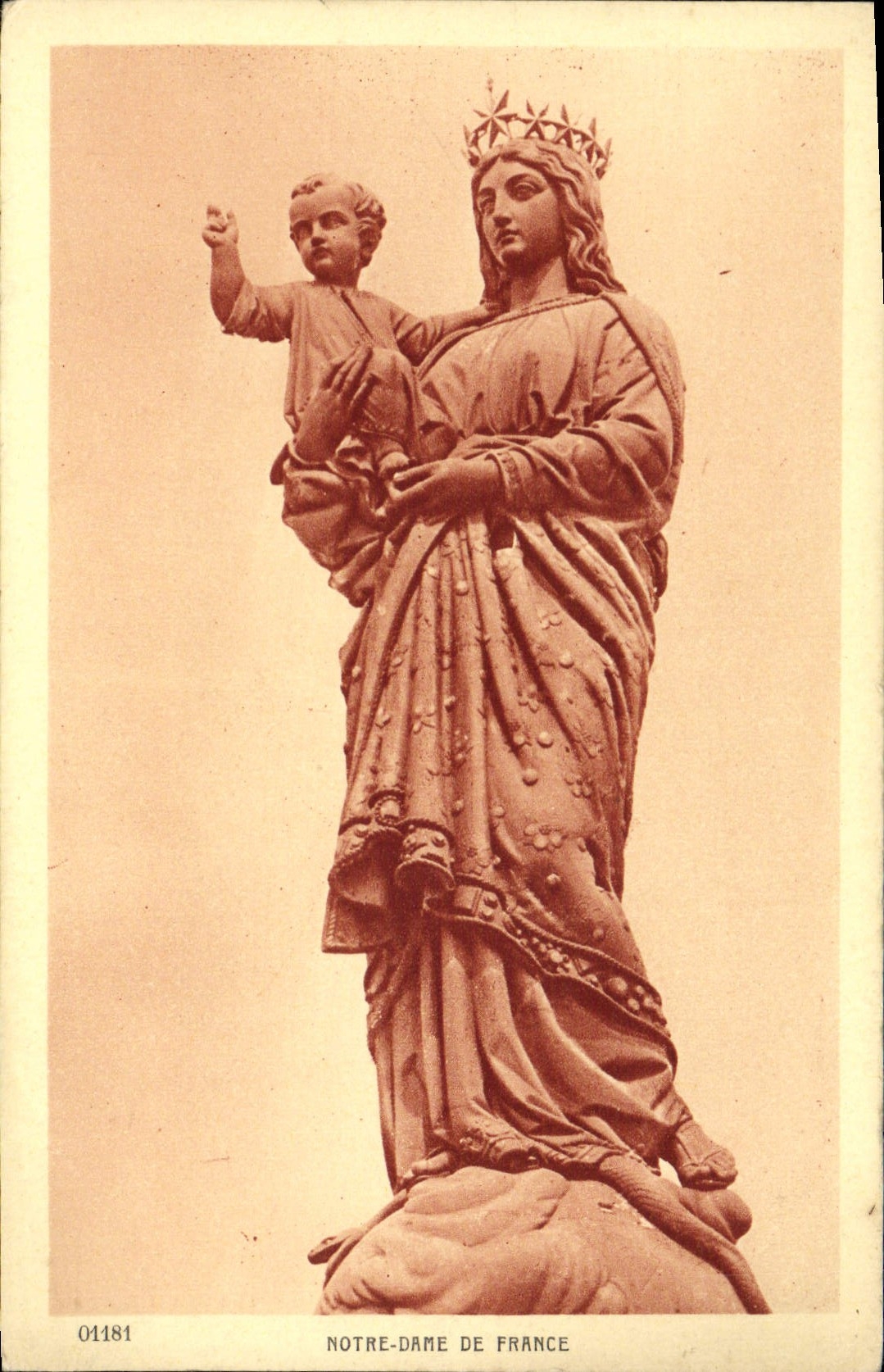 VINTAGE POSTCARD Notre Dame De France