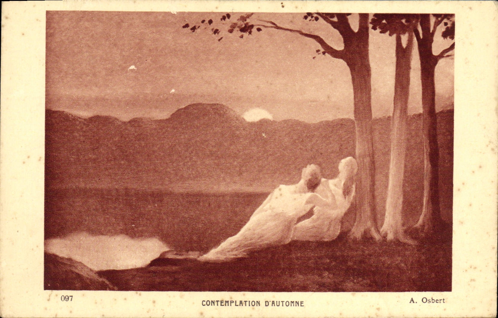 CPA Contemplation D'Automne Osbert