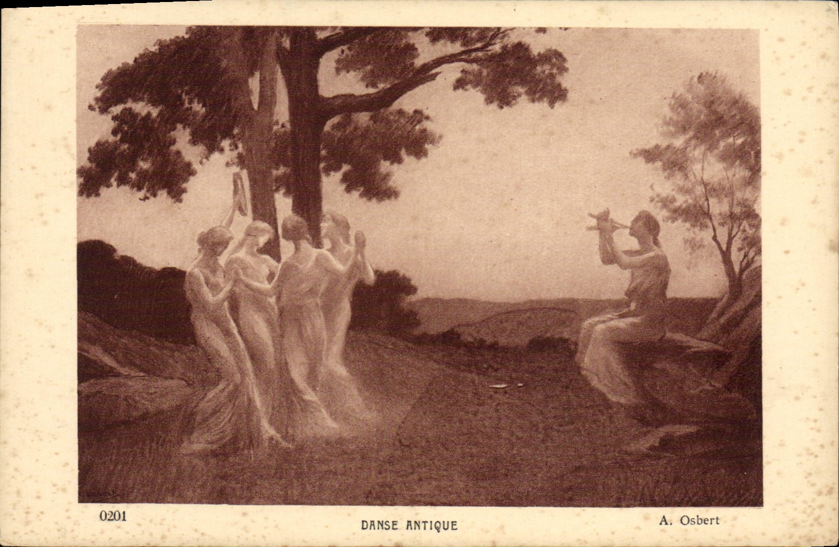 VINTAGE POSTCARD Ancient Dance Osbert
