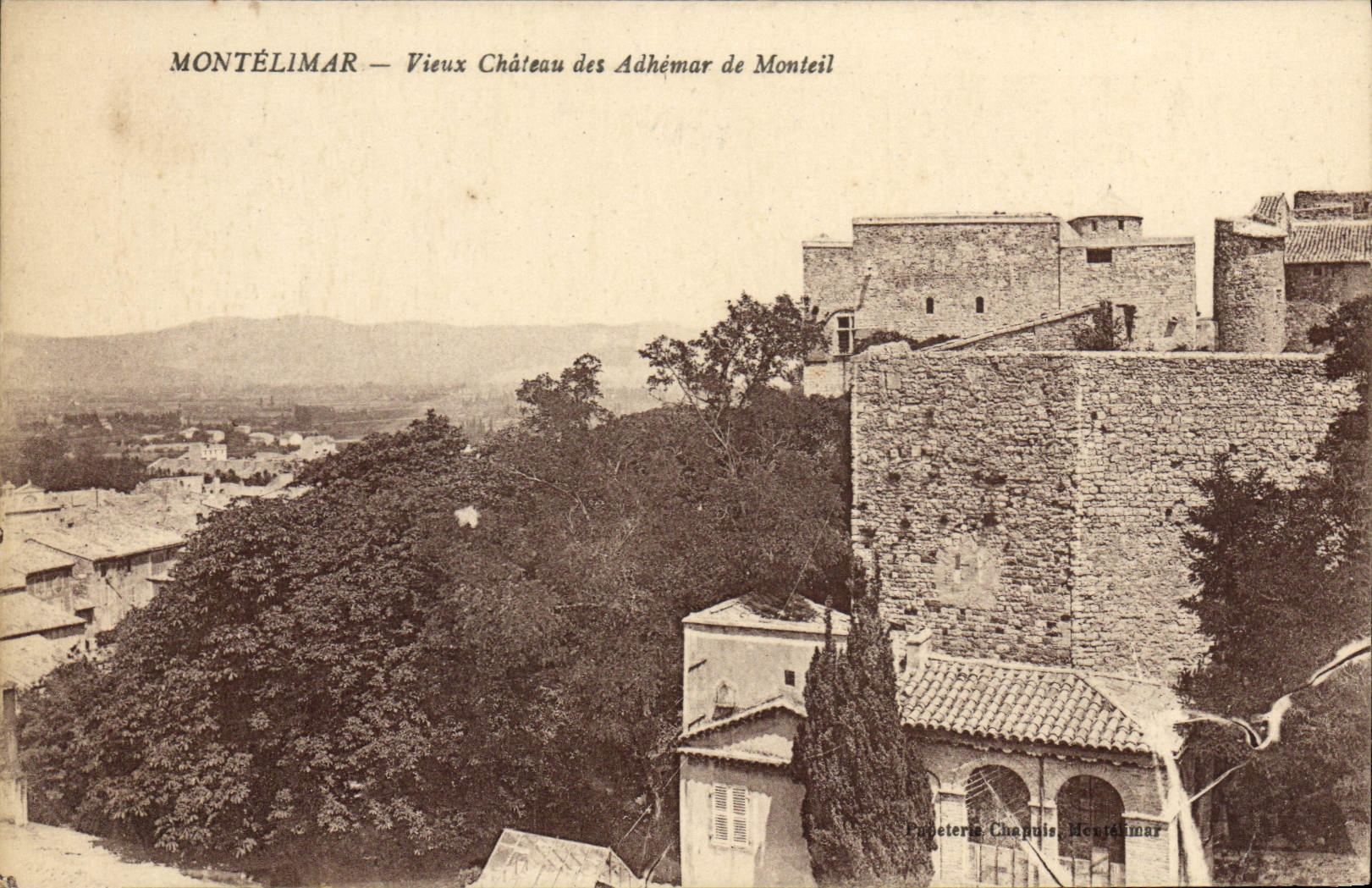 VINTAGE POSTCARD Montelimar Old Castle Of Adhemar De Monteil