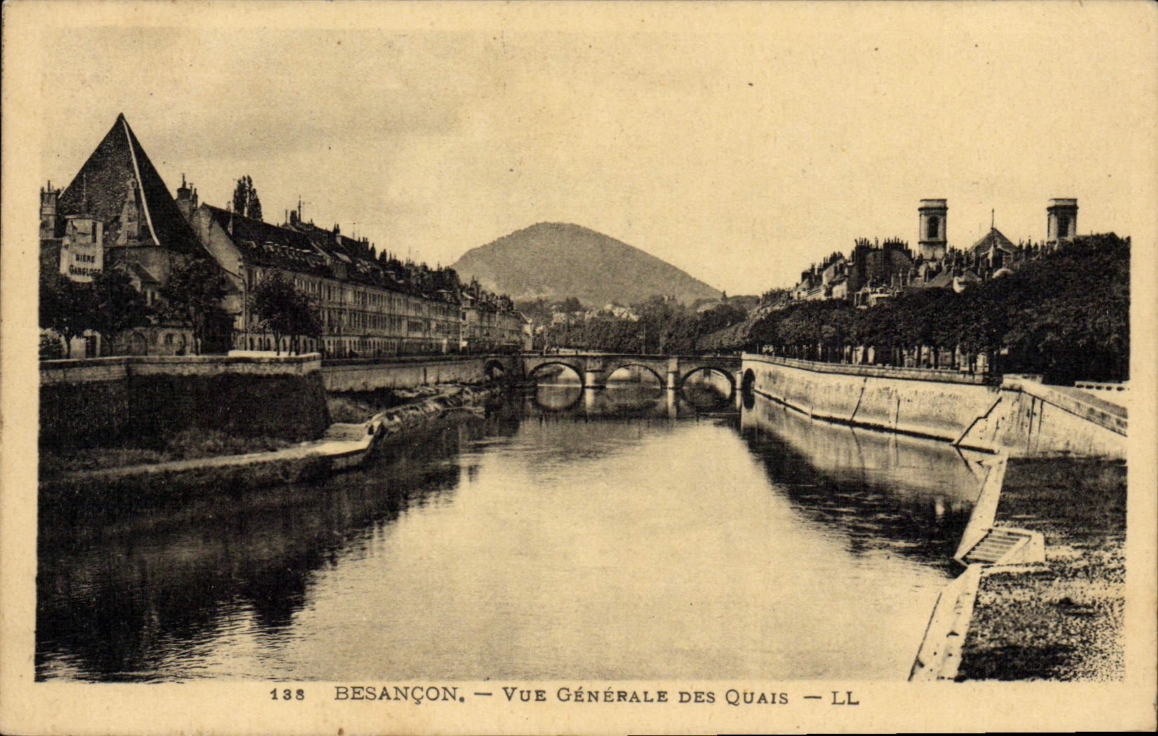 VINTAGE POSTCARD Besancon View Of the Quays