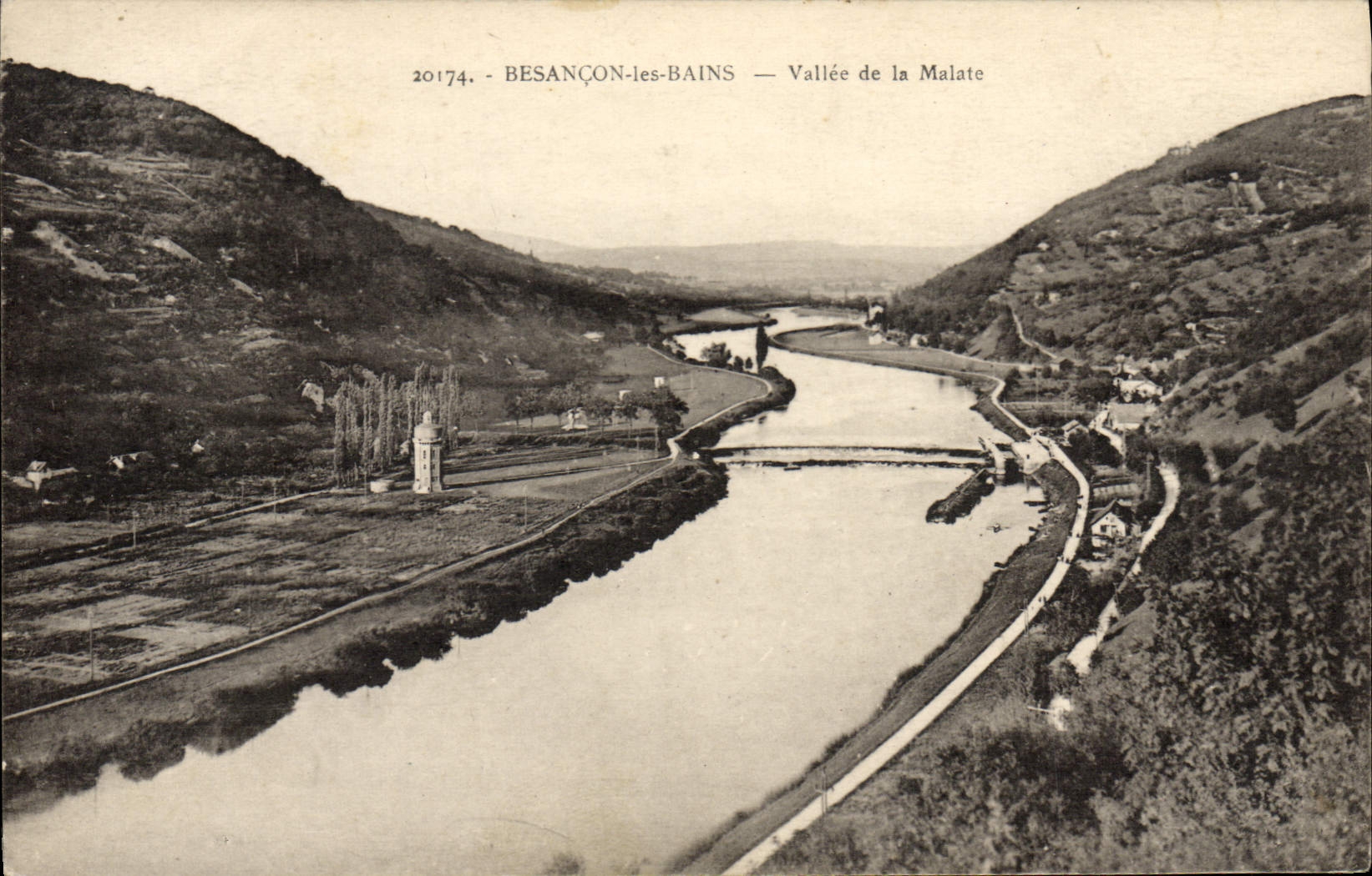 Valle de Besanzón de la POSTAL de la VENDIMIA les Bains del malato