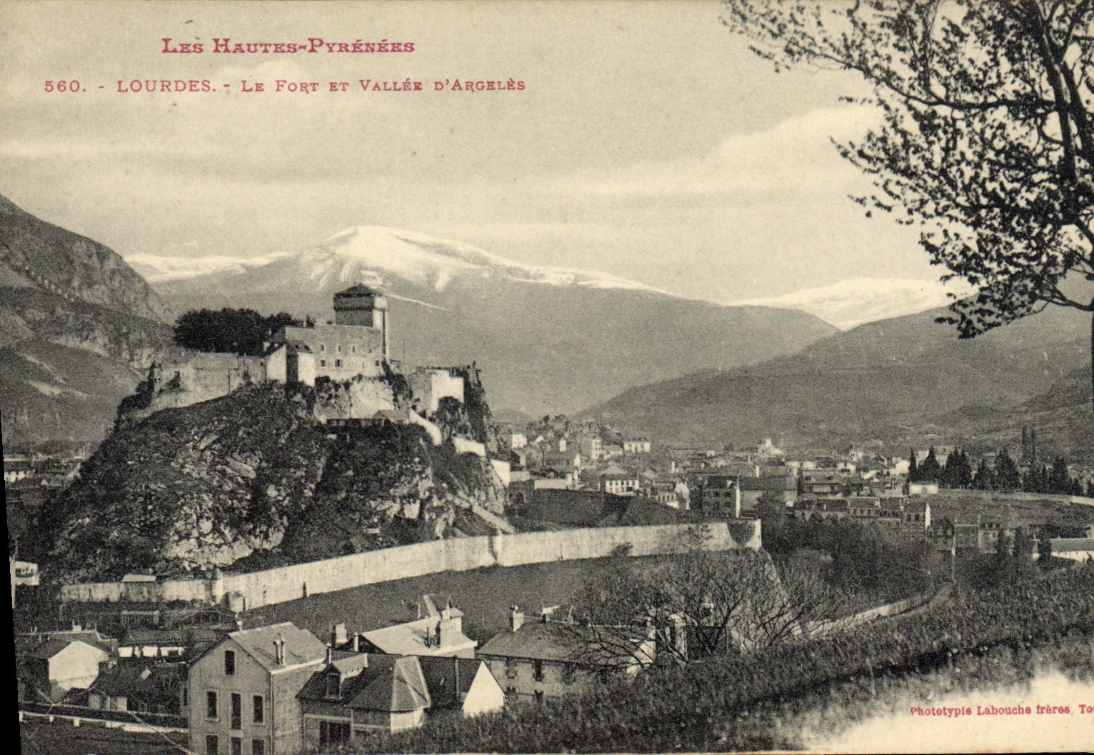 POSTAL de la VENDIMIA los altos Pyrenees pesados Fort y valle D Argeles