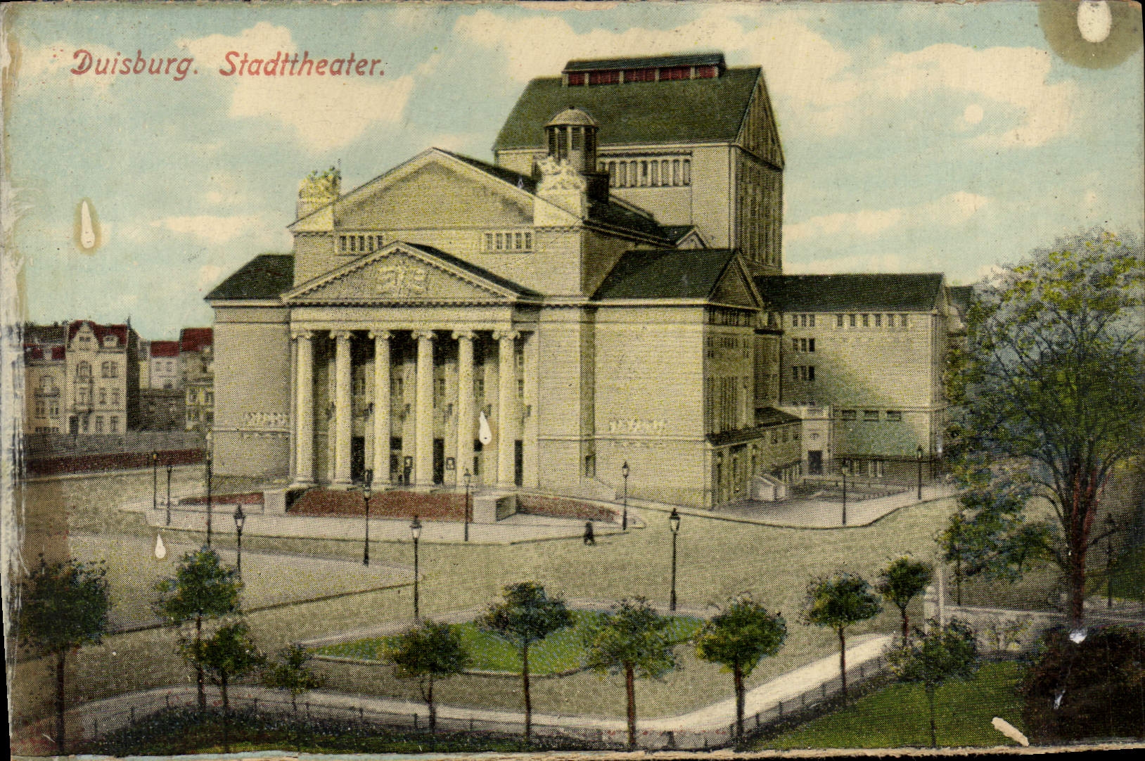 VINTAGE POSTCARD Duisburg Stadttheater