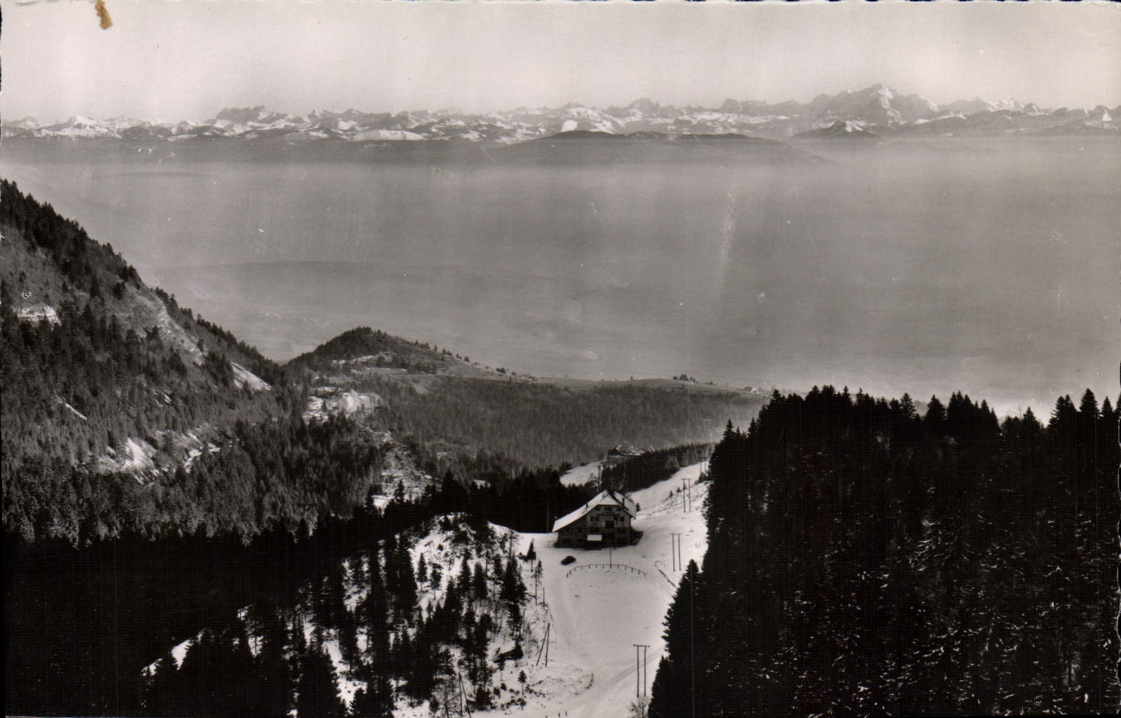 MODERN CARD the Sickle L Hotel Of Mainoz Sea Of Clouds And Chains Of the Alps