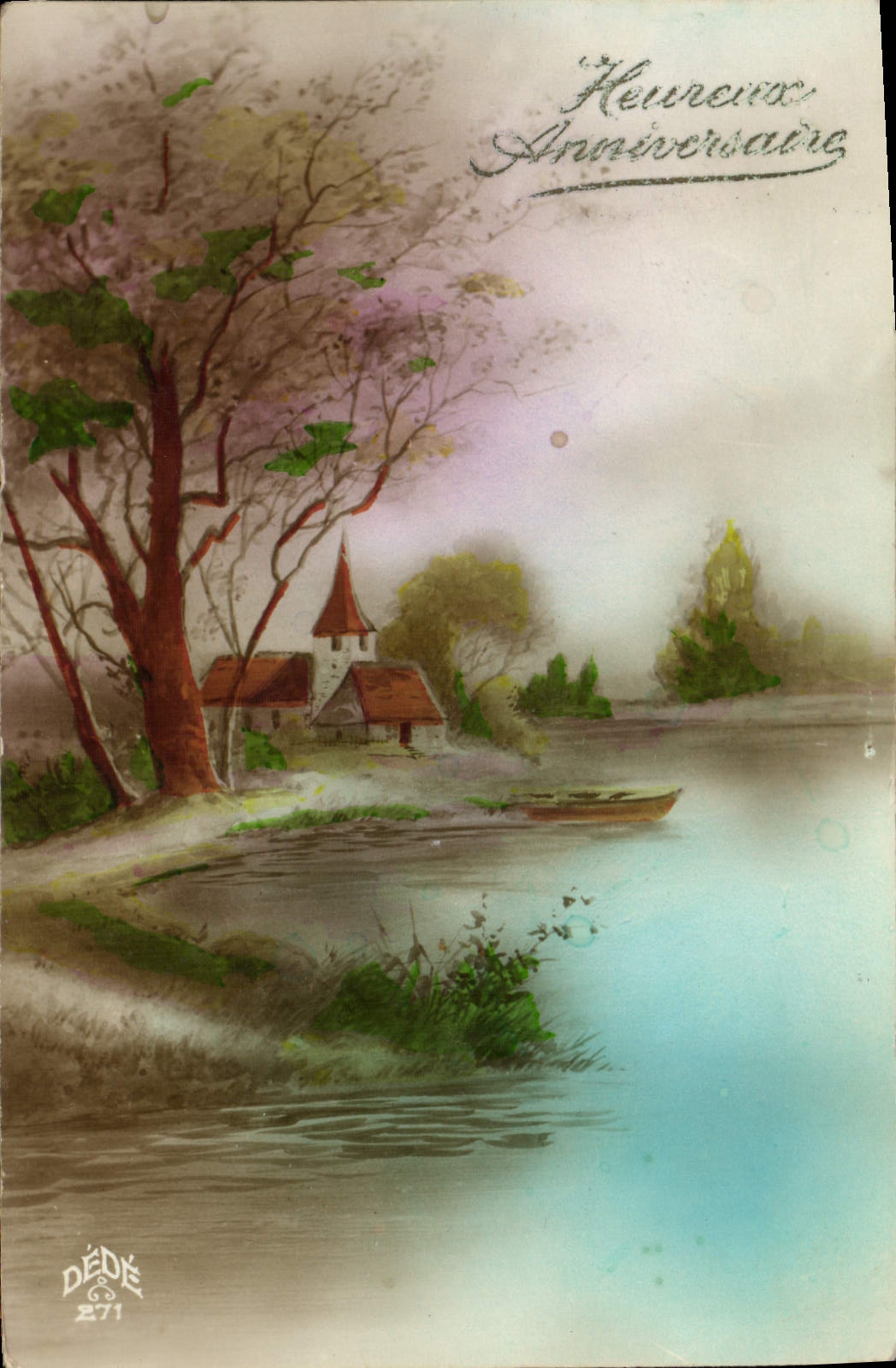 VINTAGE POSTCARD Happy Birthday