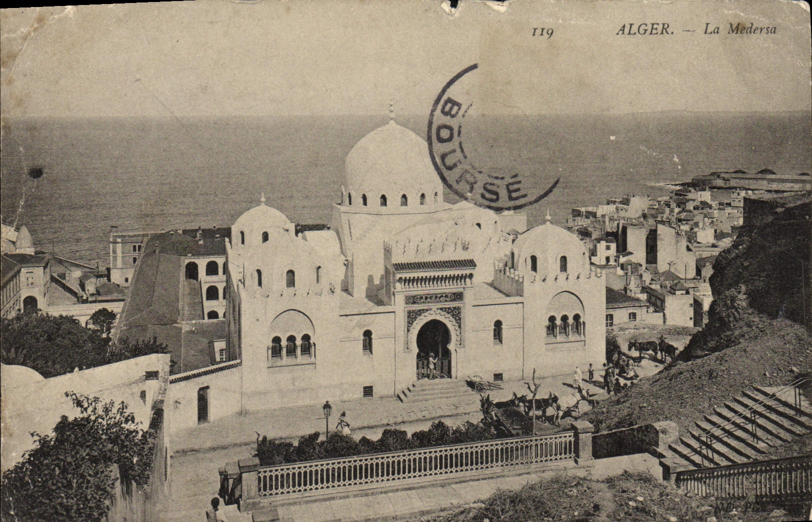 POSTAL Argel Medersa de la VENDIMIA