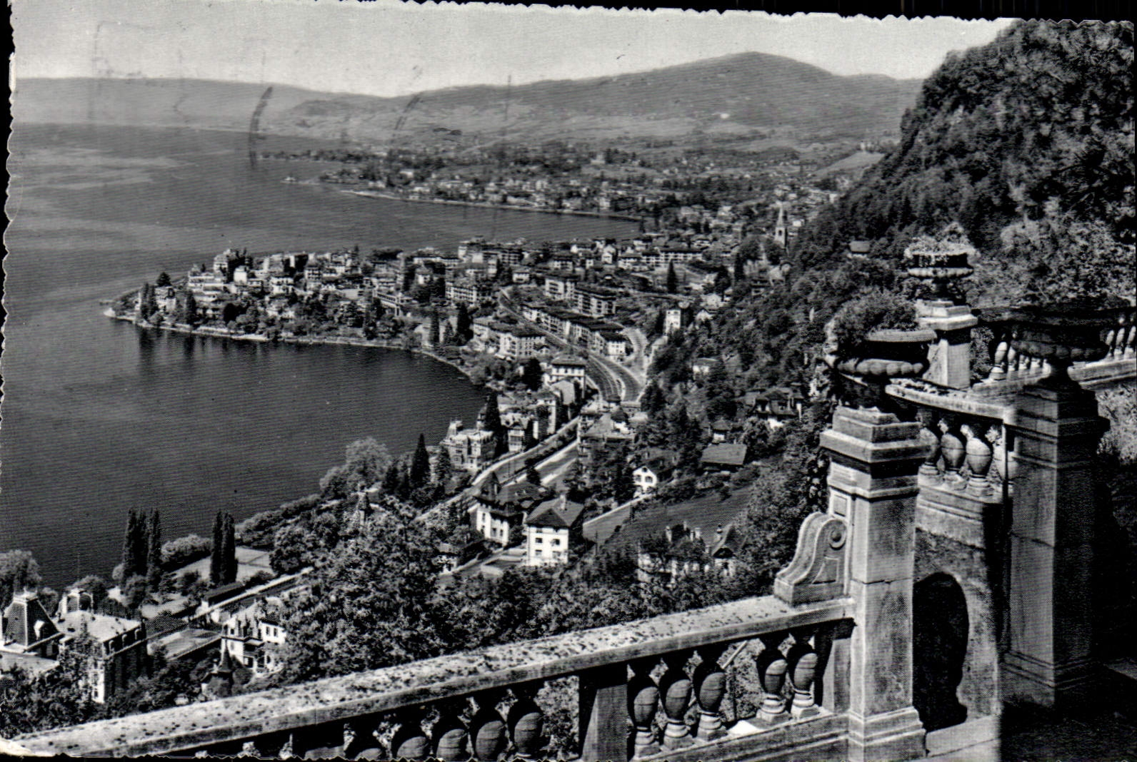 MODERN CARD Seen of Valmont on Montreux Vevey and Lausanne