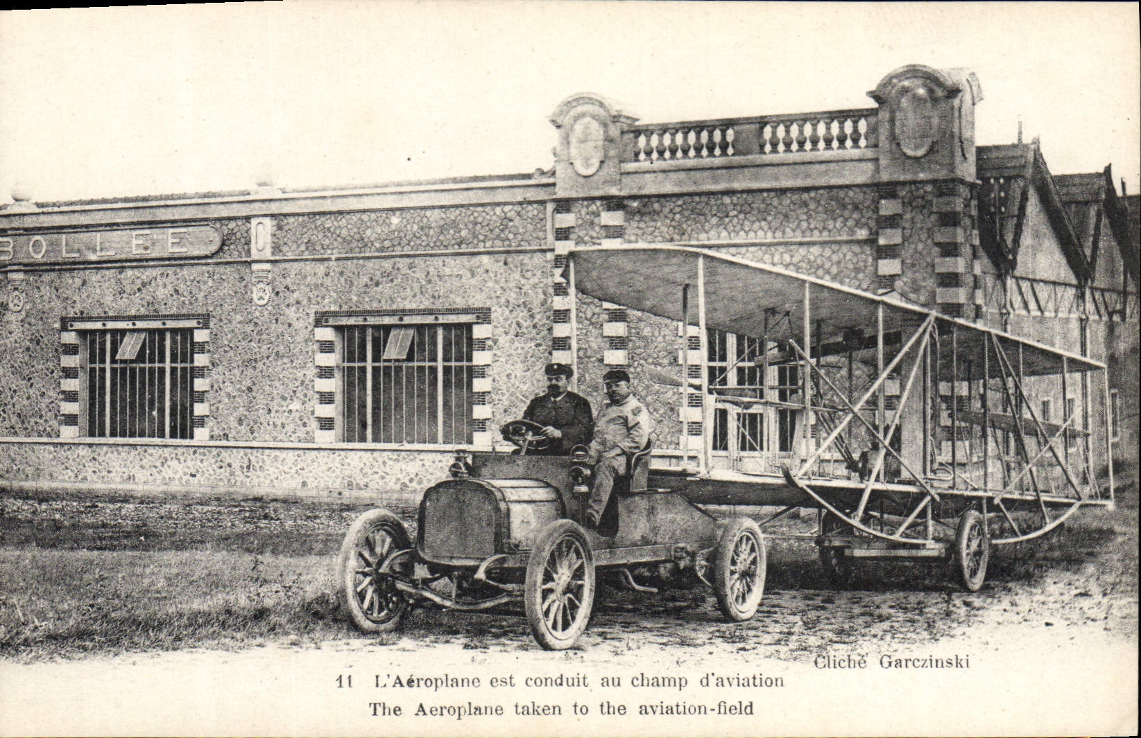 VINTAGE POSTCARD Avion Aviation the airplane is driven to the camp of aviation Wilbur Wright