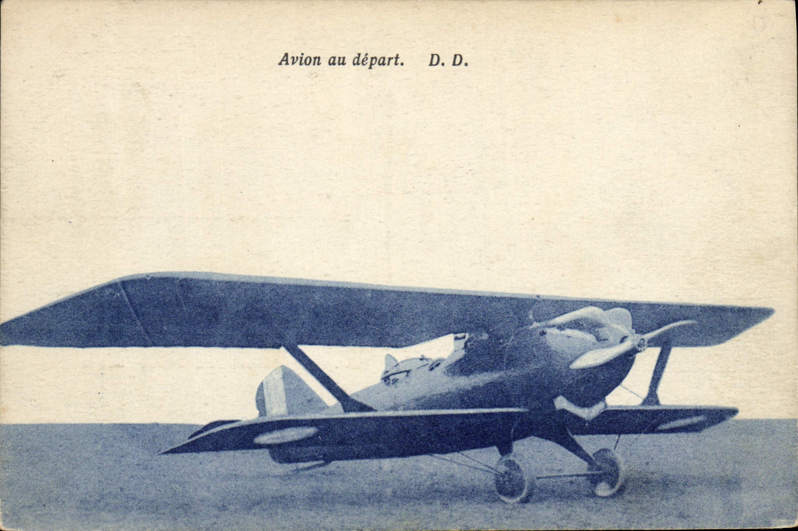 CPA Avion Aviation Avion au depart