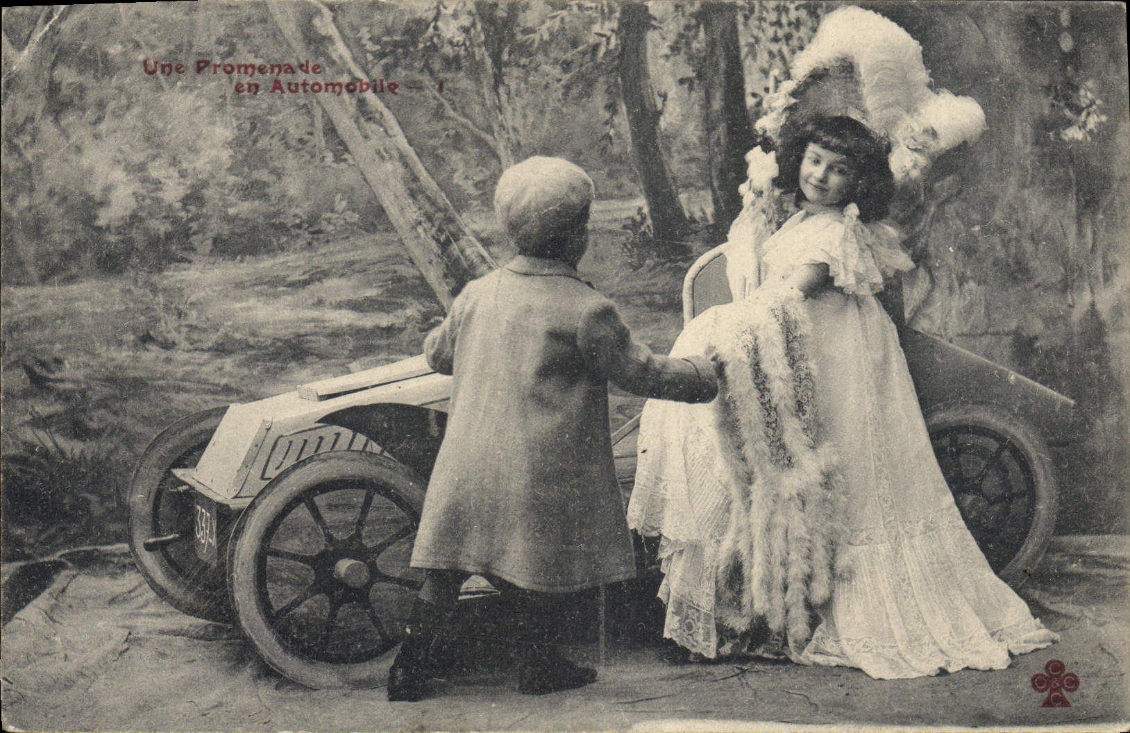 CPA Fantaisie Enfants Automobile
