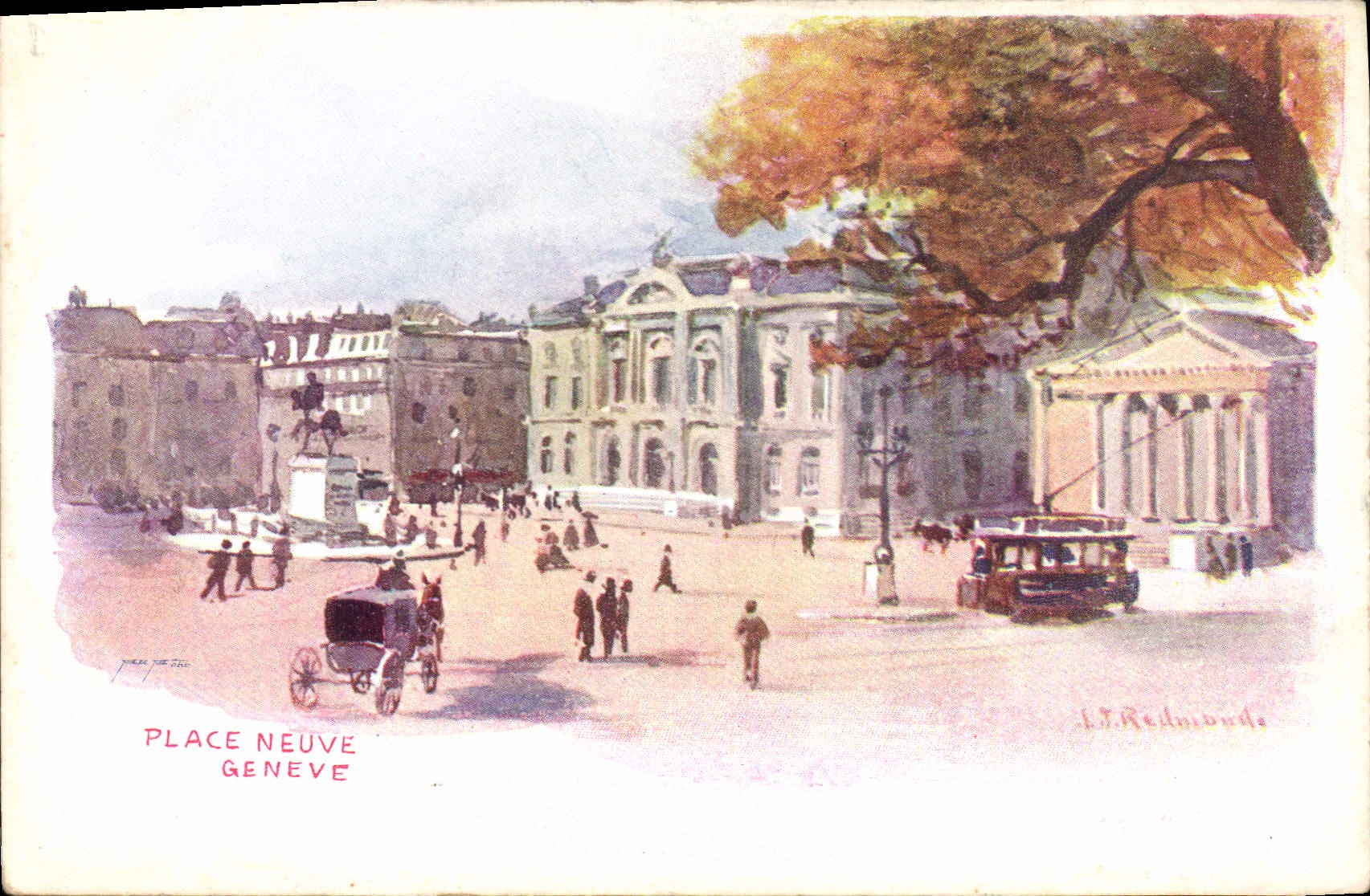 VINTAGE POSTCARD Illustrateur Places New Geneva