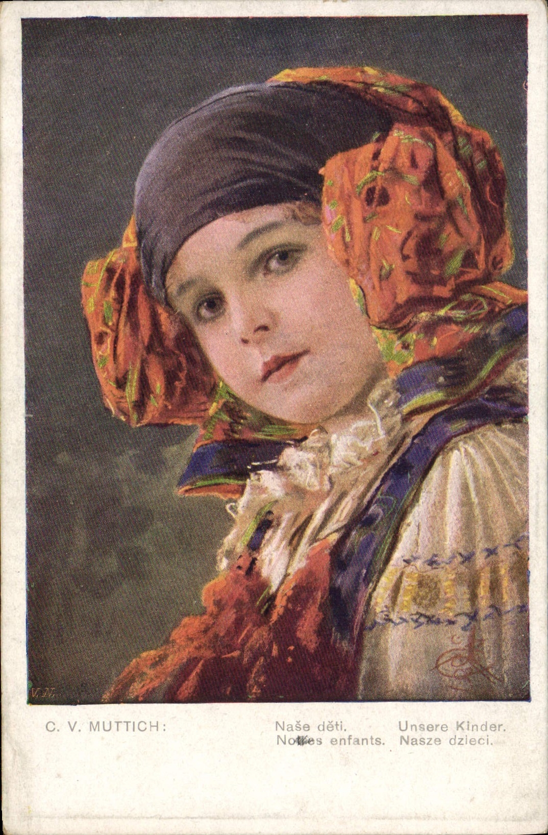 CPA Illustrateur Muttich Nase detai Folklore