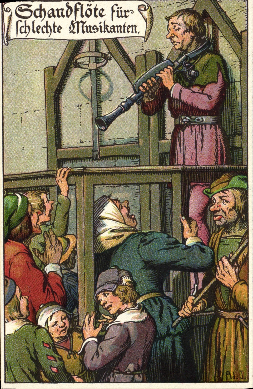 CPA Illustrateur Flute