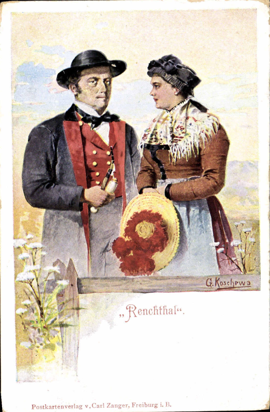 CPA Illustrateur Renchthal Koschewa Folklore