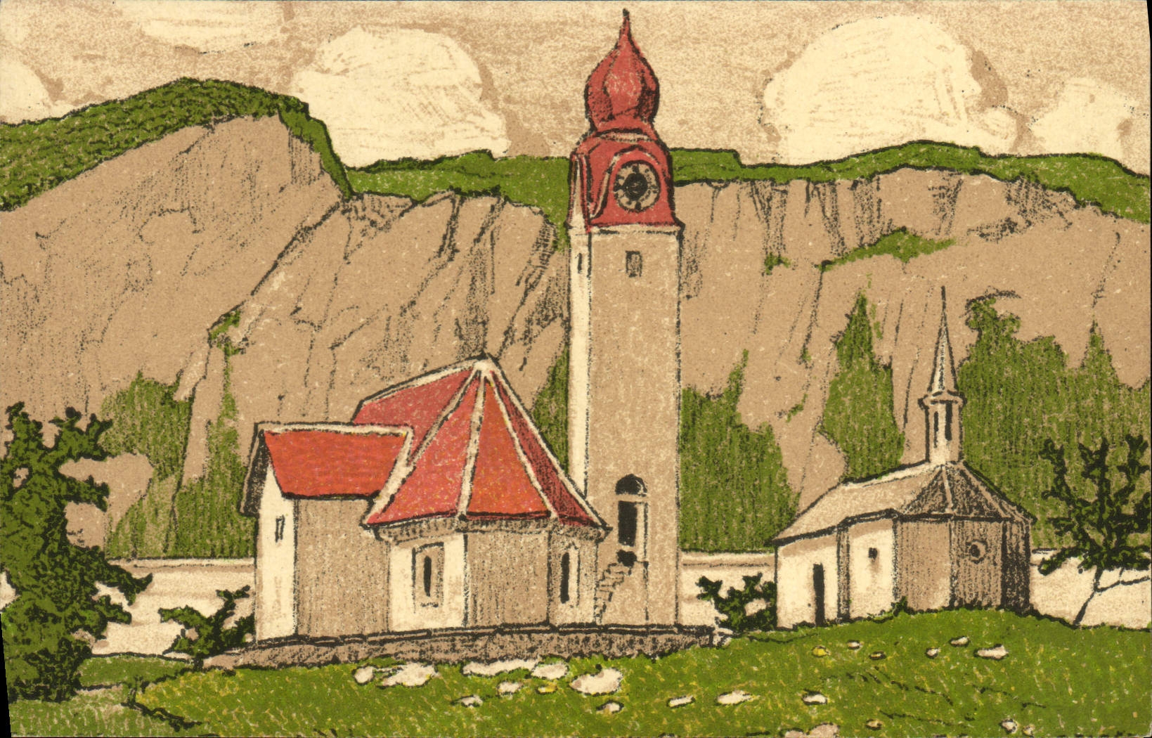 VINTAGE POSTCARD Illustrator Druck U Verlag Graph Anstatt Wolfensberger Zurich