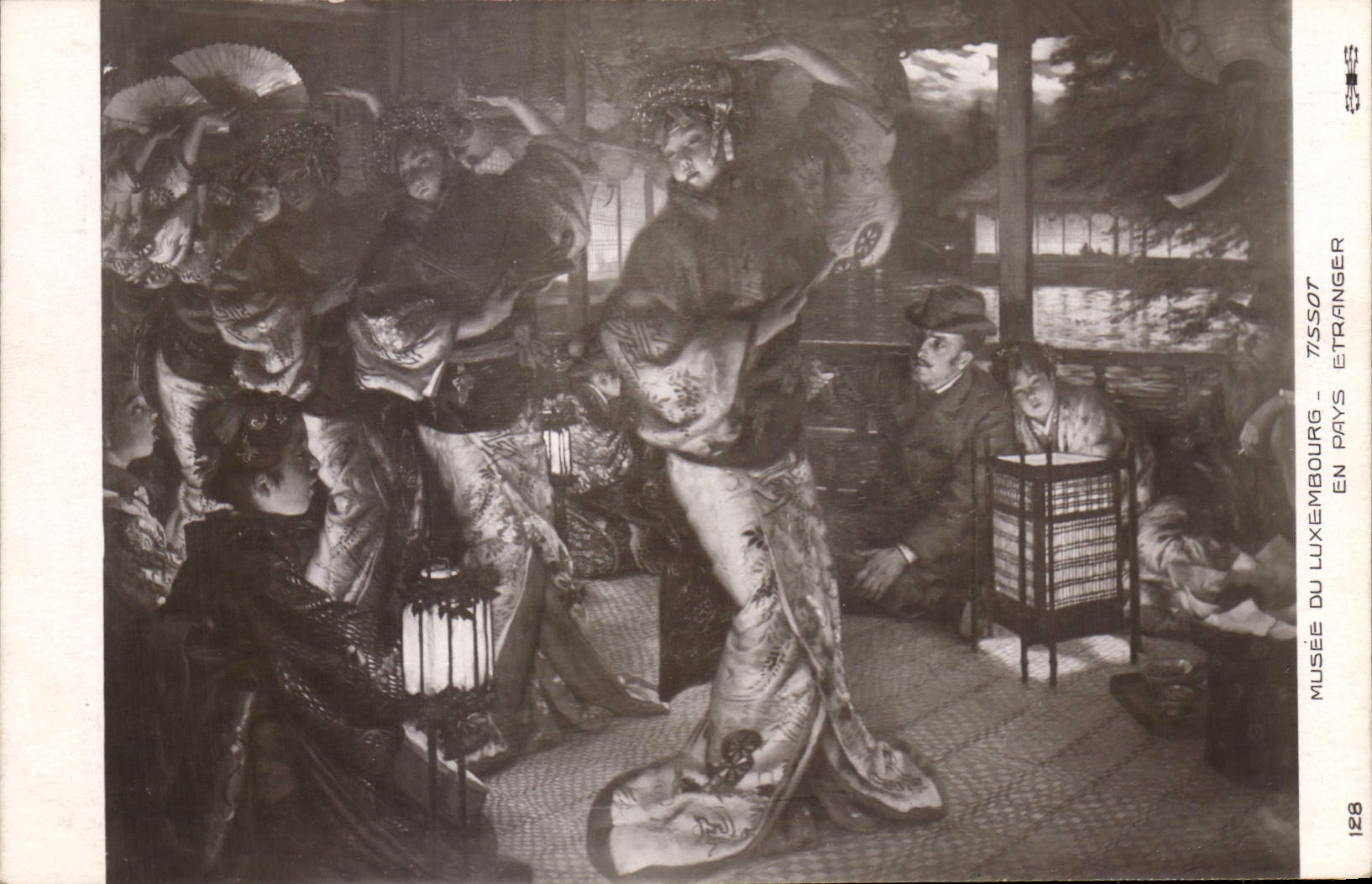 VINTAGE POSTCARD Japanese Japan Museum of Luxembourg Tissot In foreign country