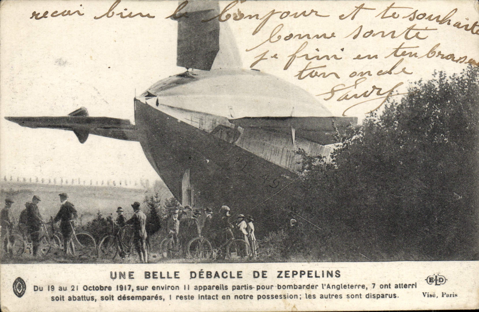 CPA Avion Aviation Zeppelin Dirigeable Debacle