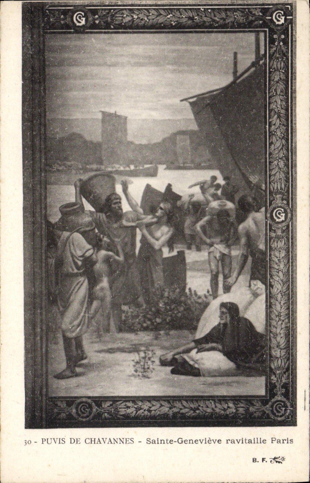 CPA Puvis De Chavannes Sainte Genevieve Ravitaille Paris Pantheon