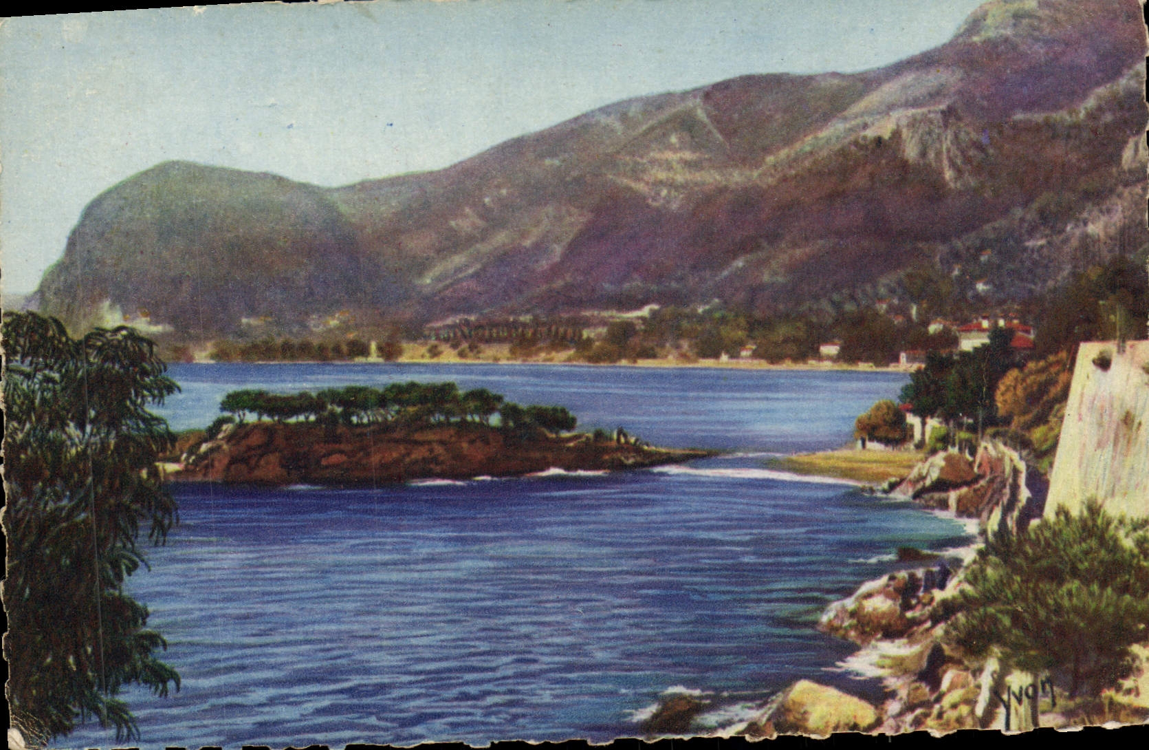 VINTAGE POSTCARD Saint Laurent d' Eze