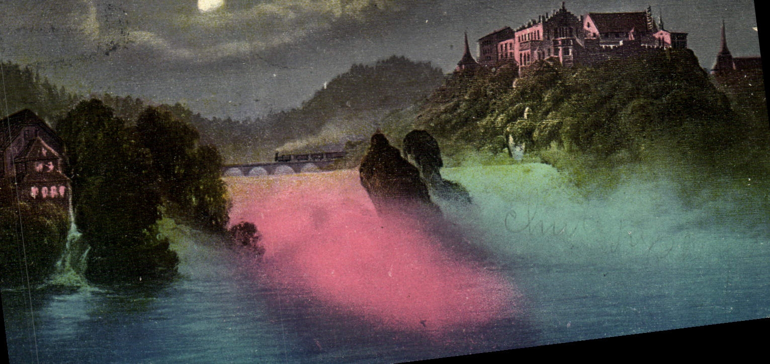 CPA Rheinfall Mit Schloss Laufen