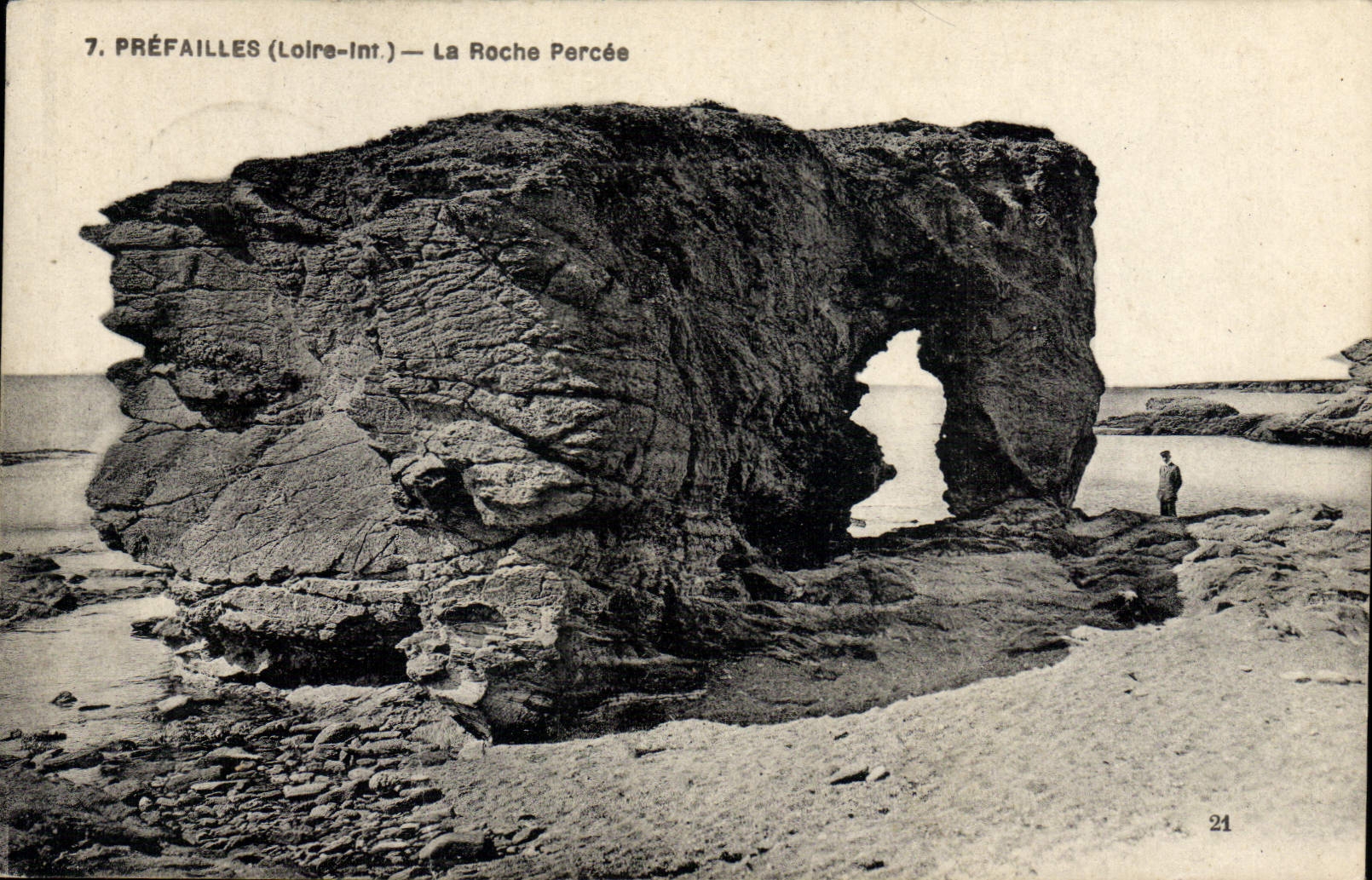 VINTAGE POSTCARD Prefailles the Bored Rock