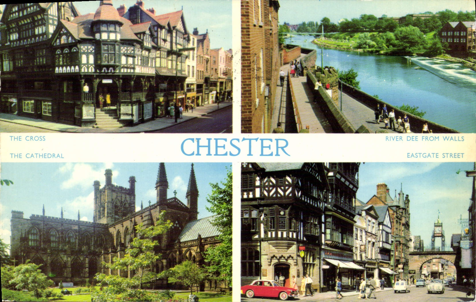 MODERN CARD Chester The Cross-country race To rivet Dee from Walls Eastgate street