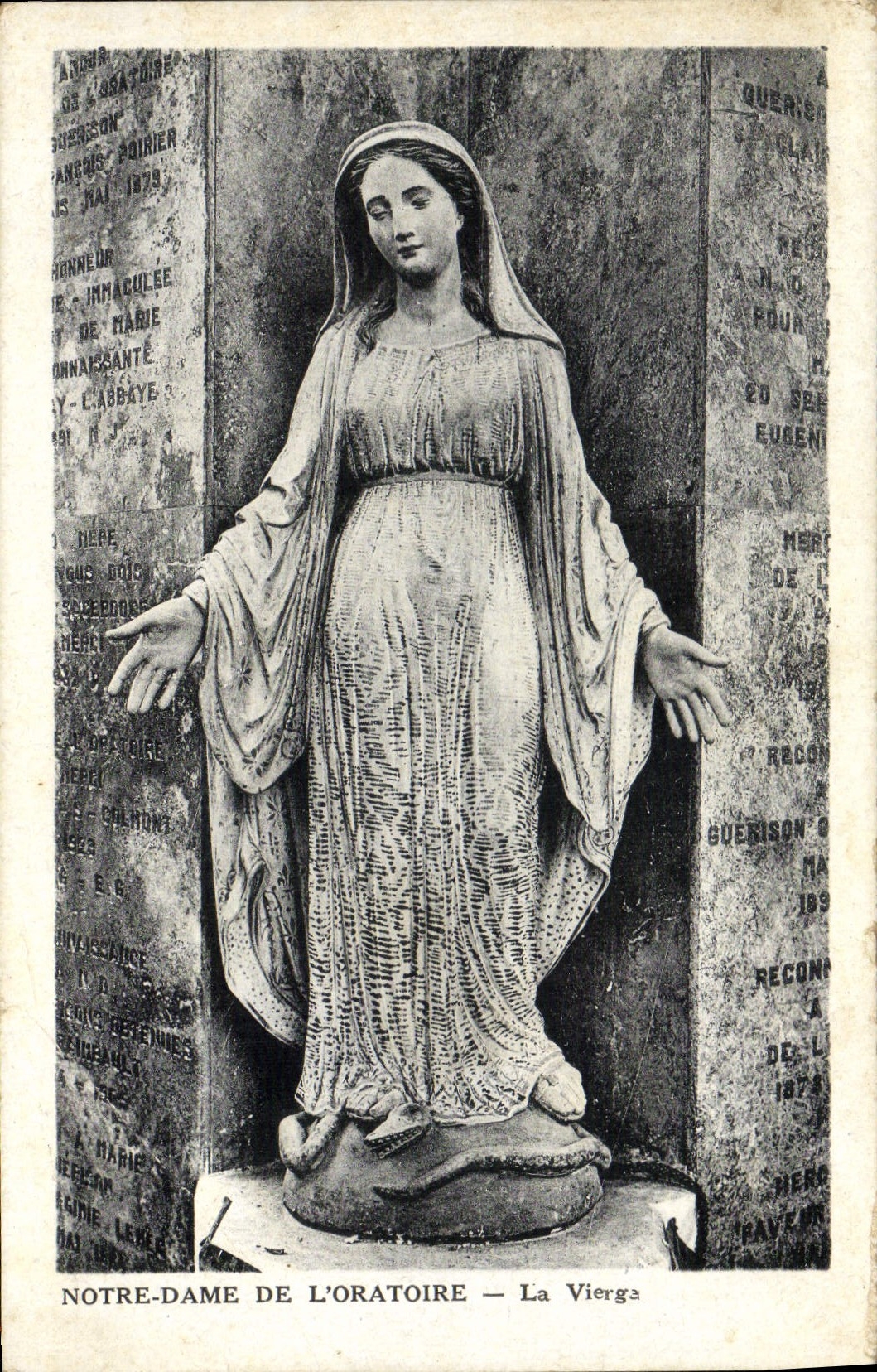 POSTAL Notre Dame de la VENDIMIA del oratorio Viergs